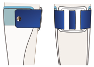 Diagram of the felt pad for the anterior strap