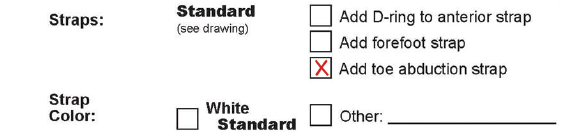 How to order toe ABduction strap