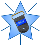 Image of Dafo's new rounded, slimmer D-ring design emphasized in a starburst.