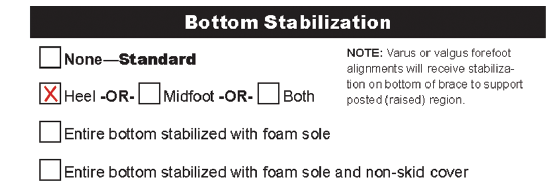 How to order heel stabilization
