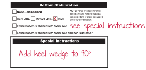 How to order heel wedge