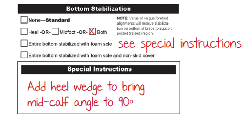 How to order a heel wedge