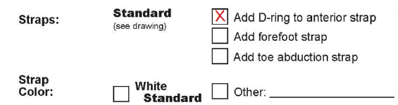 How to order the d-ring on an anterior strap