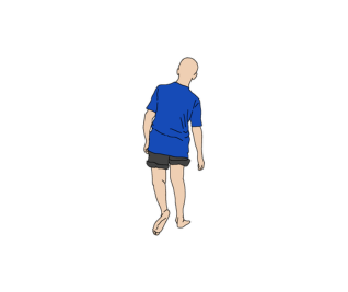  Some compensation of the hip or knee 